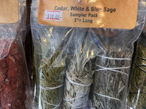 Cedar + White + Blue Sage